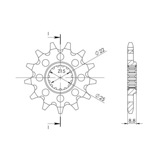 SUPERSPROX Racing Chain sprocket CST-1901:13.4 #1