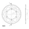 SUPERSPROX Aluminum Rear Sprocket RAL-245:49/50 - Durable Motorbike Performance
