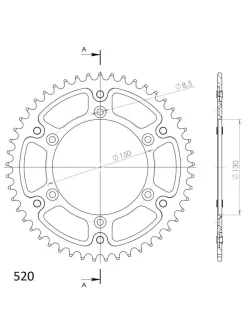 SUPERSPROX STEALTH REAR SPROCKET RST-245:40-51 | High-Performance Motorcycle Parts