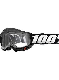 100% Accuri 2 OTG Goggles BK CLR 50018-00001 - Premium Motorcycle Goggles