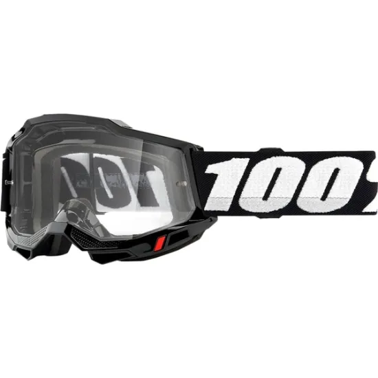 100% Accuri 2 OTG Goggles BK CLR 50018-00001 - Premium Motorcycle Goggles
