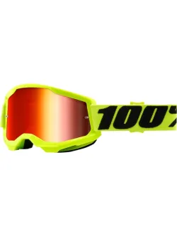 100% Strata 2 Goggles Yellow - Mirror 50028-00003