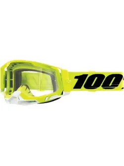 100% Racecraft 2 Goggles YL CLR 50009-00004 - Premium Motorcycle Goggles