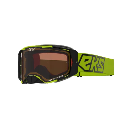 EKS Lucid Goggle - Flo Yellow with Auburn Afterburner Lens