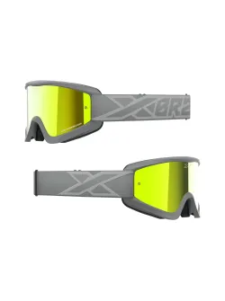 EKS GOX Flat-Out Mirror Goggle Grey & Silver - Gold Mirror Lens 067-60355