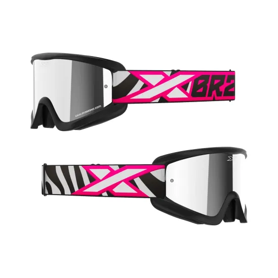 EKS GOX FLAT-OUT MIRROR GOGGLE FLO PINK ZEBRA 067-60365