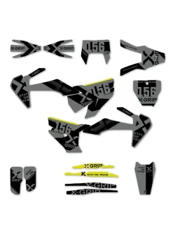 X-GRIP Graphic Kit XG-Design #20 HUSQVARNA grey/mat XG-2222