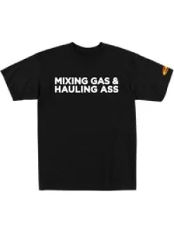 BRAND TEE GASS BLACK 2XL Motorcycle Jersey