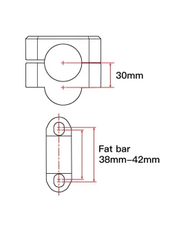 MX GUARDS 1-1/8" Handlebar Riser Adaptor for Yamaha WR450F, YZ125, YZ125X, YZ250, YZ250F, YZ250X, YZ400F - HBC019-**
