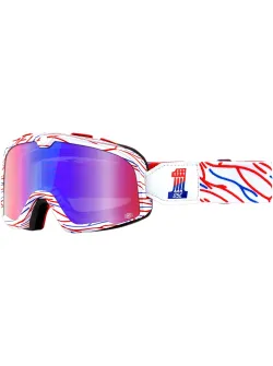 100% Barstow Classic Goggles - DTH SPRY RD/BL MIR | Quality Motorcycle Eyewear