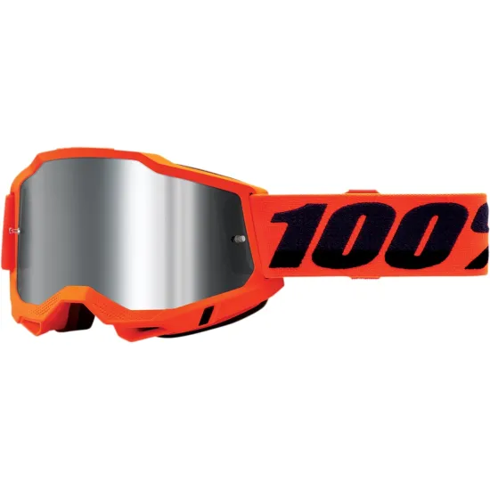100% Accuri 2 Goggles - OR MIR SIL | Premium Motorbike Eyewear