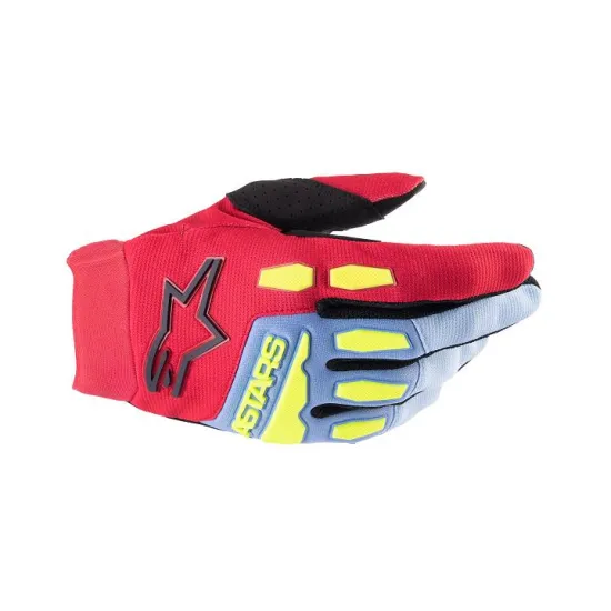Alpinestars Full Bore Gyerek MX Kesztyű (Piros-Kék-Fekete) 3543622-7067-2XS