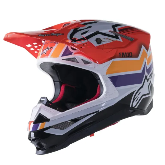 Alpinestars S-M10 TLD Edition 23 MX Bukósisak (Sárga-Narancs) 8302023-3400-XL