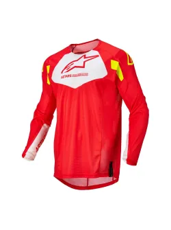 AlpinestarsTechstar Factory Motocross Mez 2023 (Piros Fluo-S&aacute;rga Fluo) 3761022-3025-L