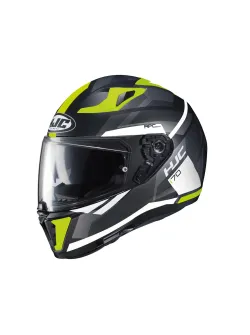 HJC i70 Z&aacute;rt Motoros buk&oacute;sisak (Fekete-Sz&uuml;rke-S&aacute;rga) 149274-M