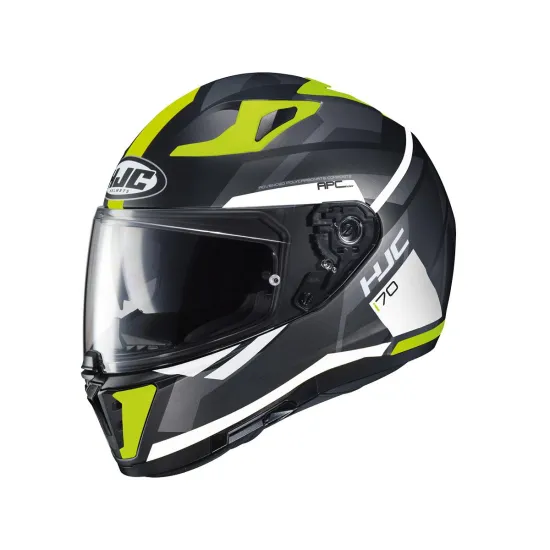 HJC i70 Zárt Motoros bukósisak (Fekete-Szürke-Sárga) 149274-M