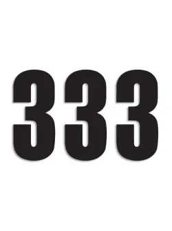 Rajtsz&aacute;m Matrica Egyenes (Fekete -13 cm) 5047/20/3
