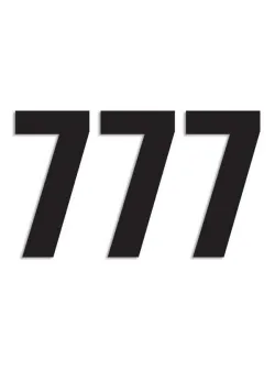 Autocolant drept pentru număr de concurs (negru &ndash; 13 cm) 5047/20/7