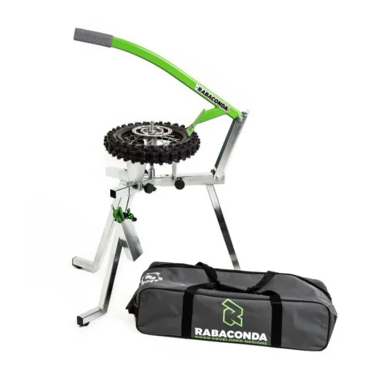 X-GRIP Rabaconda Tyre Mounting Stand - Fits 10'' to 17'' Tyres (Green, Silver) - Model XG-2669